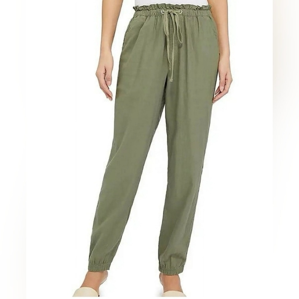 Social Standard Sanctuary Solstice Linen Utility Jogger Pants Olive Green XL